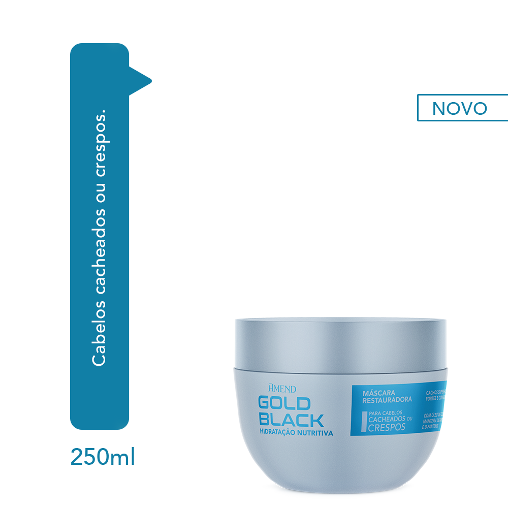 Máscara Restauradora Amend Gold Black Hidratação Nutritiva